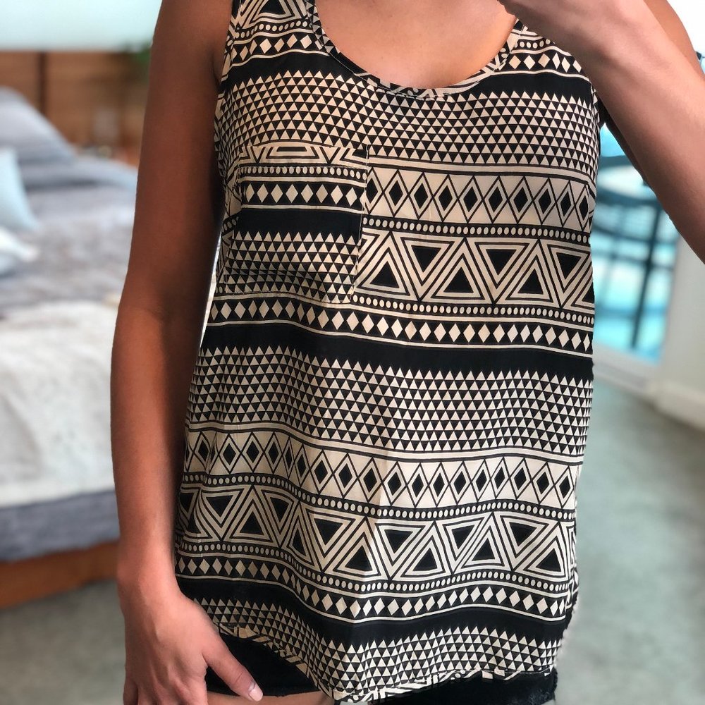 Pink Martini Tribal Silk Tank in S